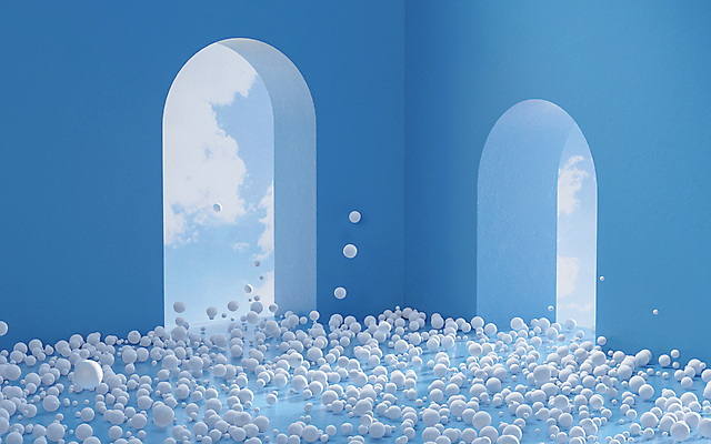 포토 JPG 해외이미지 백그라운드 공 추상 사람없음 내부 파란색 3D 공간 원형 아치 입체도형 많음 해외포토 도형 컬러 컨셉 무늬 입체 디지털합성 파일형식 이미지허브