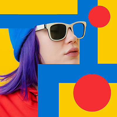 포토 JPG 해외이미지 백인 여자 컨셉 추상 미술 한명 상반신 성인 옆모습 파란색 선글라스 노란색 사각형 원형 팝아트 콜라주 성인여자한명만 해외포토 도형 서양인 1 안경 뷰포인트 컬러 무늬 문화예술 사람 그림 여자한명만 성인여자만 파일형식 이미지허브
