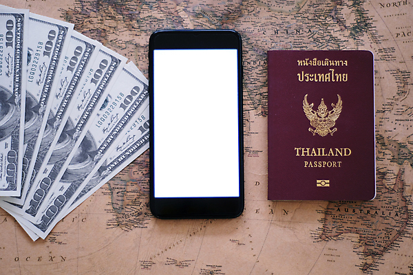 포토 JPG 해외이미지 여행 세계지도 실내 사람없음 스마트폰 달러 여권 목업 해외포토 지도 돈 내부 핸드폰 스마트기기 세계 파일형식 이미지허브