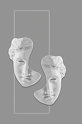 포토 JPG 해외이미지 얼굴 예술 컨셉 추상 미술 사람없음 조각상 사각형 회색 팝아트 콜라주 석고상 해외포토 도형 컬러 무늬 문화예술 신체부위 조형물 그림 파일형식 이미지허브