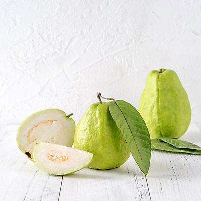 포토 JPG 해외이미지 잎 과일 단면 사람없음 흰배경 슬라이스 과일조각 구아바 카피스페이스 해외포토 식물 조각 백그라운드 공백 흰색 열대과일 파일형식 이미지허브