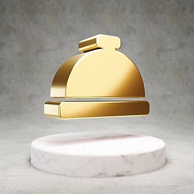 JPG 해외이미지 일러스트 사람없음 3D 디지털 금색 종 황금 심볼 광택 해외일러스트 컬러 디지털합성 파일형식 이미지허브