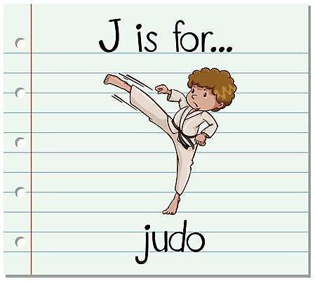 EPS 해외이미지 전신 알파벳 영어 남자 어린이 일러스트 영어교육 한명 소년 단어 킥 유도 유도복 J 단어카드 소년한명만 해외일러스트 문자 1 교육 모션 도복 사람 격투기 남자한명만 소년만 파일형식 벡터 단어장 이미지허브