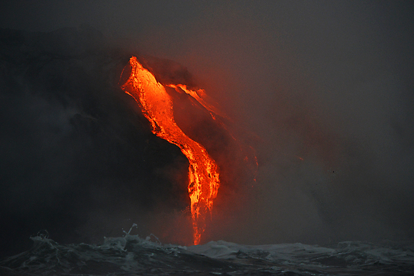 포토 JPG 해외이미지 바다 사람없음 야외 흐름 뜨거움 연기 위험 재해 화산 용암 화산섬 해외포토 섬 컨셉 산 파일형식 이미지허브