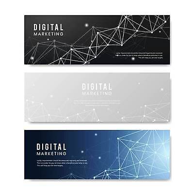 EPS 해외이미지 디자인 배너 일러스트 사람없음 그래픽 파란색 세트 디지털 검은색 회색 지오메트릭 해외일러스트 컬러 파일형식 벡터 이미지허브