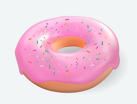 EPS 해외이미지 분홍색 백그라운드 일러스트 사람없음 도넛 달콤 스프링클 해외일러스트 컬러 디저트 장식 맛 파일형식 벡터 이미지허브