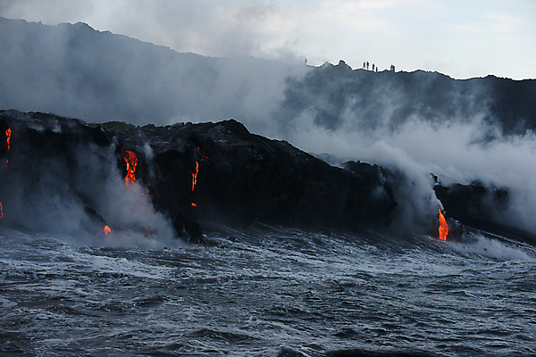 포토 JPG 해외이미지 바다 사람없음 야외 흐름 뜨거움 연기 위험 재해 화산 용암 화산섬 해외포토 섬 컨셉 산 파일형식 이미지허브