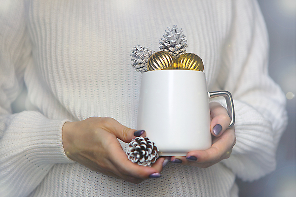 포토 JPG 해외이미지 손 여자 크리스마스장식 겨울 실내 한명 들기 상반신 성인 앞모습 머그컵 스웨터 담기 솔방울 성인여자한명만 해외포토 1 계절 뷰포인트 상의 크리스마스 모션 사람 내부 신체부위 컵 여자한명만 성인여자만 파일형식 이미지허브