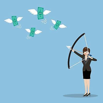 EPS 해외이미지 전신 여자 돈 일러스트 화살 한명 정장 성인 비행 비즈니스우먼 활 조준 활쏘기 날갯짓 성인여자한명만 해외일러스트 1 옷 비즈니스 모션 사람 직장인 재산 여자한명만 성인여자만 파일형식 벡터 이미지허브