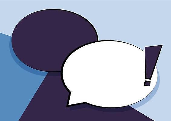 EPS 해외이미지 말풍선 일러스트 프레임 사람없음 파란색 느낌표 카툰스타일 카피스페이스 해외일러스트 기호 컬러 공백 파일형식 벡터 이미지허브