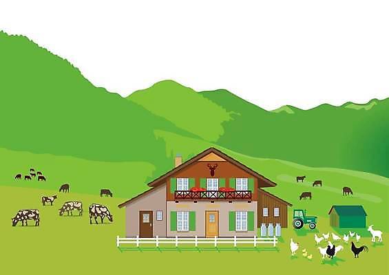 EPS 해외이미지 꽃무늬 밭 농업 일러스트 배낭 휴가 산 주택 독일 달리기 농장 걷기 우유 소 오스트리아 농부 정상 방목 스위스 산봉우리 바이에른 해외일러스트 직업 꽃 유럽 산업 무늬 가방 포유류 모션 유제품 건물 축산업 봉우리 파일형식 벡터 이미지허브