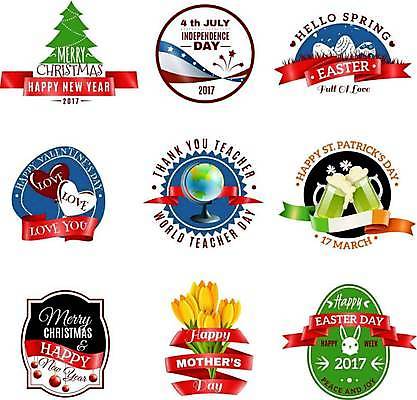 EPS 해외이미지 꽃 리본 스티커 크리스마스 일러스트 맥주 발렌타인데이 사람없음 세트 크리스마스트리 지구본 원형 심볼 건배 부활절계란 맥주잔 하트풍선 성패트릭데이 오너먼트 어머니의날 해외일러스트 도형 식물 기념일 크리스마스장식 술잔 데이이벤트 부활절 주류 계란 하트 미국문화 풍선 파일형식 벡터 이미지허브