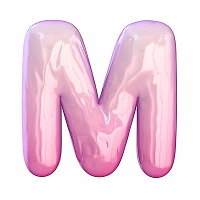 포토 JPG 해외이미지 분홍색 타이포그라피 사람없음 3D 입체 풍선 M 해외포토 문자 알파벳 컬러 디지털합성 파일형식 이미지허브