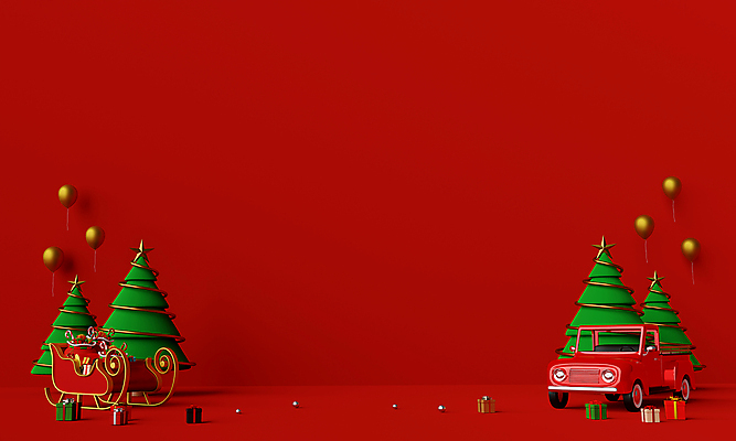 포토 JPG 해외이미지 디자인 크리스마스 자동차 선물 사람없음 빨간색 선물상자 크리스마스트리 3D 썰매 카피스페이스 해외포토 기념일 육상교통 컬러 상자 공백 디지털합성 파일형식 이미지허브