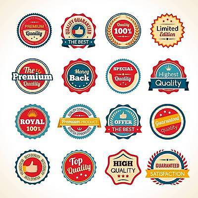 EPS 해외이미지 리본 스티커 일러스트 사람없음 세트 원형 배지 손모양 따봉 월계수 프리미엄 해외일러스트 모양 도형 최고 파일형식 벡터 손_신체부위 이미지허브