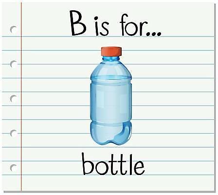 EPS 해외이미지 알파벳 영어 일러스트 영어교육 사람없음 단어 병 B 단어카드 해외일러스트 문자 식기 교육 파일형식 벡터 단어장 이미지허브