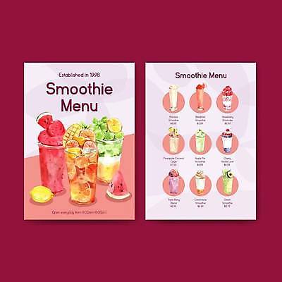 EPS 해외이미지 분홍색 일러스트 수박 사람없음 달콤 시원함 레몬 메뉴 청포도 메뉴판 스무디 해외일러스트 음료 컬러 과일 포도 맛 파일형식 벡터 이미지허브