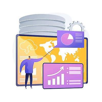 EPS 해외이미지 전신 남자 지도 일러스트 비즈니스 그래프 한명 성인 모니터 가리킴 톱니바퀴 상승 성인남자한명만 해외일러스트 1 컨셉 사람 손짓 컴퓨터 남자한명만 성인남자만 파일형식 벡터 이미지허브