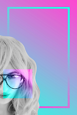 포토 JPG 해외이미지 백인 여자 안경 분홍색 하늘색 컨셉 추상 프레임 미술 한명 성인 사각형 팝아트 콜라주 성인여자한명만 안경낌 해외포토 도형 서양인 1 잡화 컬러 무늬 문화예술 사람 파란색 그림 여자한명만 성인여자만 파일형식 이미지허브