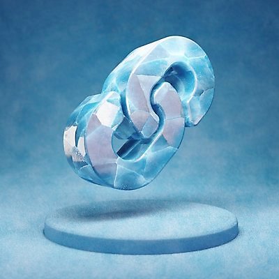 포토 JPG 해외이미지 사람없음 파란색 3D 얼음 연결 접속 쇠사슬 입체 오브젝트 해외포토 자연요소 컬러 디지털합성 파일형식 이미지허브