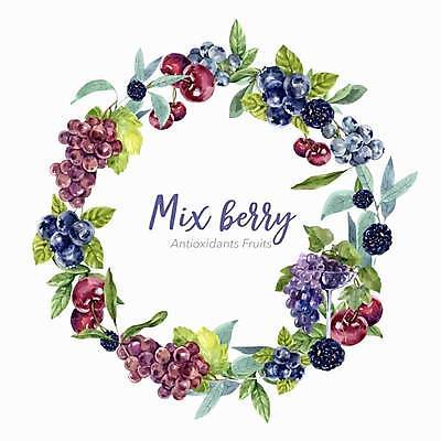 EPS 해외이미지 일러스트 포도 프레임 글자캘리그라피 사람없음 원형 블루베리 산딸기 베리 원형프레임 해외일러스트 도형 과일 캘리그라피 파일형식 벡터 이미지허브