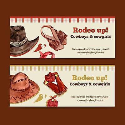 EPS 해외이미지 디자인 배너 일러스트 사람없음 갈색 목도리 조끼 카우보이 카우보이모자 로데오 베이지색 카우보이복장 해외일러스트 모자_잡화 잡화 옷 컬러 외투 파일형식 벡터 이미지허브