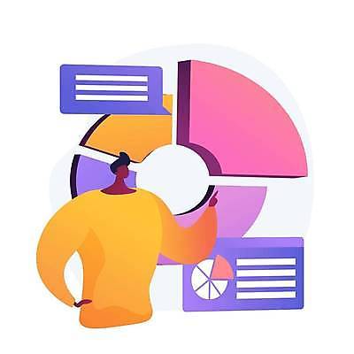 EPS 해외이미지 남자 일러스트 비즈니스 한명 상반신 성인 자료 가리킴 원그래프 성인남자한명만 해외일러스트 1 그래프 사람 손짓 남자한명만 성인남자만 파일형식 벡터 이미지허브