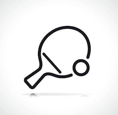 EPS 해외이미지 선 스포츠 일러스트 공 탁자 테니스 게임 라켓 플랫 심볼 윤곽 얇은 해외일러스트 스포츠용품 가구 놀이 구기 파일형식 벡터 이미지허브