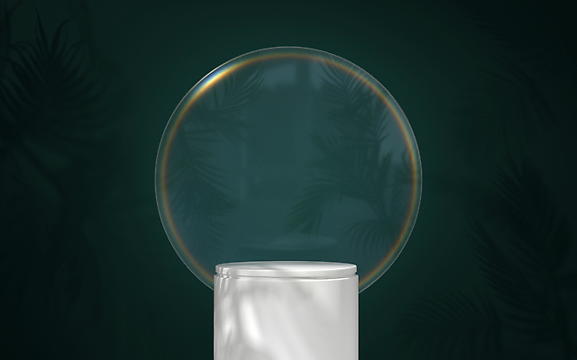 포토 JPG 해외이미지 백그라운드 잎 실내 그림자 사람없음 3D 공간 원형 청록색 원기둥 단상 입체도형 해외포토 도형 식물 컬러 내부 입체 디지털합성 파일형식 이미지허브