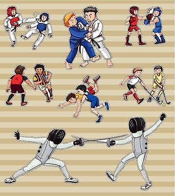 EPS 해외이미지 클립아트 템플릿 스포츠 백그라운드 스티커 일러스트 건강 미술 사람 그래픽 운동 럭비 권투 게임 그림 클립 하키 해외일러스트 놀이 문화예술 구기 격투기 파일형식 벡터 이미지허브