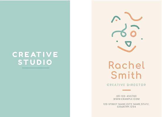 EPS 해외이미지 선 일러스트 비즈니스 명함 추상 타이포그라피 사람없음 민트색 베이지색 세로명함 해외일러스트 문자 컬러 무늬 파일형식 벡터 이미지허브