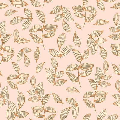 EPS 해외이미지 분홍색 잎 패턴 일러스트 사람없음 패턴백그라운드 라인아트 해외일러스트 식물 선 컬러 백그라운드 무늬 파일형식 벡터 이미지허브