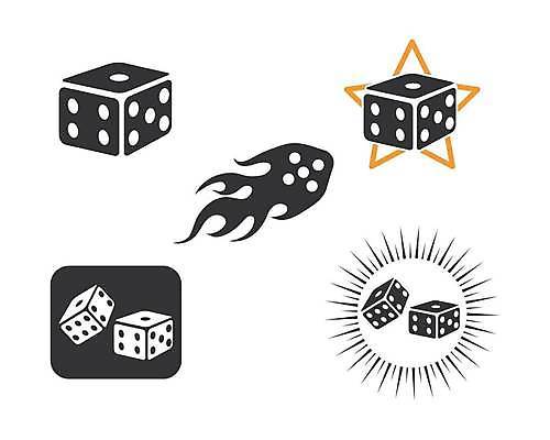 EPS 해외이미지 별 일러스트 사람없음 검은색 심볼 주사위 해외일러스트 자연요소 컬러 파일형식 벡터 이미지허브