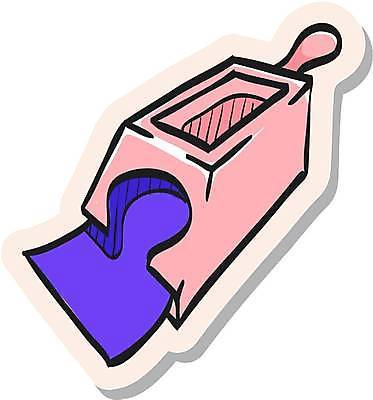 EPS 해외이미지 분홍색 스티커 일러스트 사람없음 보라색 트럼프 심볼 디스펜서 해외일러스트 컬러 놀이용품 파일형식 벡터 이미지허브