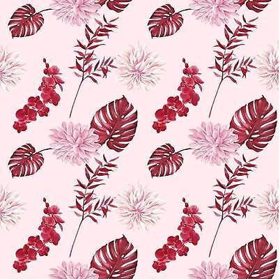 EPS 해외이미지 꽃 분홍색 백그라운드 잎 꽃무늬 일러스트 사람없음 패턴백그라운드 몬스테라 해외일러스트 식물 컬러 무늬 패턴 파일형식 벡터 이미지허브