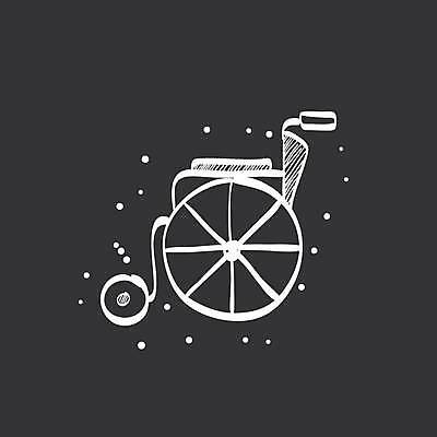 EPS 해외이미지 일러스트 사람없음 검은색 흰색 휠체어 해외일러스트 컬러 파일형식 벡터 이미지허브