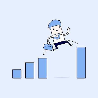 EPS 해외이미지 전신 남자 하늘색 서류가방 일러스트 그래프 한명 들기 성인 파란색 점프 성장 비즈니스맨 비즈니스캐릭터 건너기 성인남자한명만 해외일러스트 일러캐릭터 캐릭터 1 컬러 가방 비즈니스 모션 사람 직장인 남자한명만 성인남자만 파일형식 벡터 이미지허브