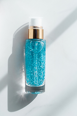 포토 JPG 해외이미지 그림자 사람없음 파란색 뷰티 화장품 오브젝트 피부관리 스킨케어 젤 카피스페이스 해외포토 컬러 공백 파일형식 이미지허브