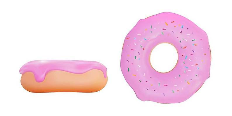 EPS 해외이미지 분홍색 백그라운드 일러스트 사람없음 도넛 달콤 스프링클 해외일러스트 컬러 디저트 장식 맛 파일형식 벡터 이미지허브