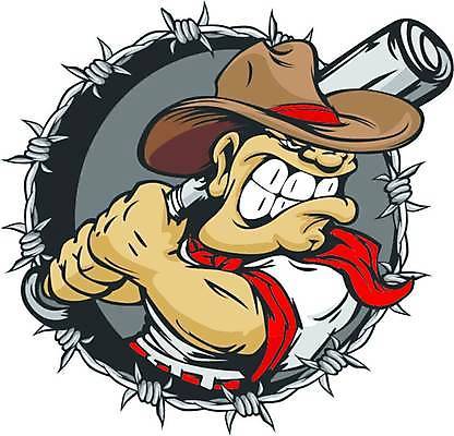 EPS 해외이미지 얼굴 스포츠 일러스트 공 학교 고등학교 미술 그래픽 머리 야구 카우보이 만화 철사 박쥐 철조망 마스코트 서쪽 해외일러스트 교육 포유류 문화예술 신체부위 구기 방향 파일형식 벡터 이미지허브