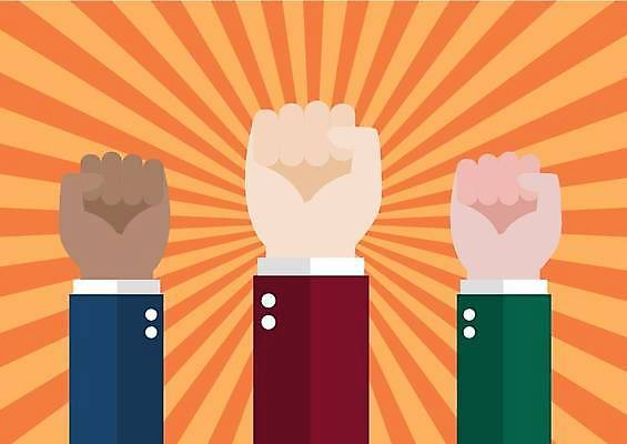 EPS 해외이미지 손 디자인 포스터 백그라운드 컨셉 일러스트 비즈니스 사람 확성기 힘 주먹 방 자유 분노 그룹 플랫 경찰 군중 대표 만화 충돌 심볼 사인 문제 혁명 공격적 소셜 스트라이크 운동가 위기 이슈 집회 필승 항의 해외일러스트 직업 감정 모션 신체부위 우승 파일형식 벡터 이미지허브