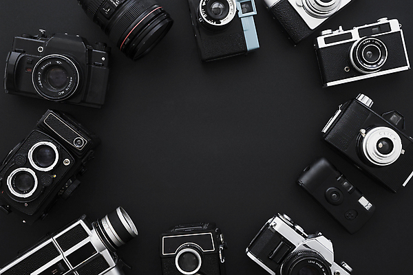 포토 JPG 해외이미지 검은배경 실내 사람없음 카메라 영화 영화소품 플랫레이 카피스페이스 해외포토 백그라운드 문화예술 내부 전자제품 검은색 공백 플랫 오브젝트 파일형식 이미지허브