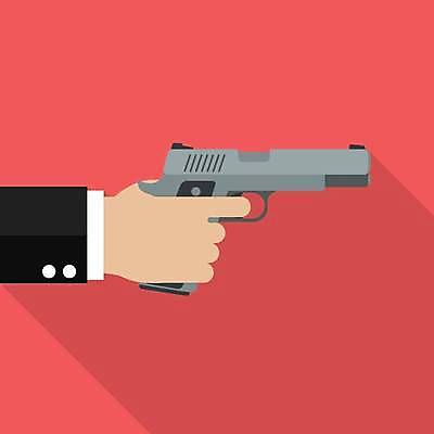 EPS 해외이미지 손 일러스트 비즈니스 모션 들기 신체부위 권총 조준 해외일러스트 사람 총 파일형식 벡터 이미지허브