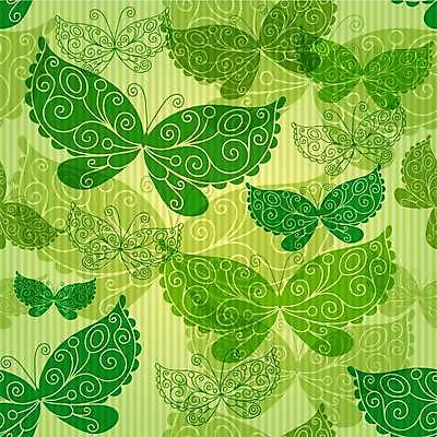 EPS 해외이미지 디자인 나비 백그라운드 패턴 여러마리 일러스트 사람없음 연두색 화려 해외일러스트 다수 곤충 컨셉 무늬 초록색 파일형식 벡터 이미지허브