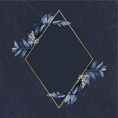 EPS 해외이미지 잎 일러스트 프레임 사람없음 파란색 분위기 마름모 보테니컬아트 해외일러스트 도형 식물 컬러 컨셉 파일형식 벡터 이미지허브