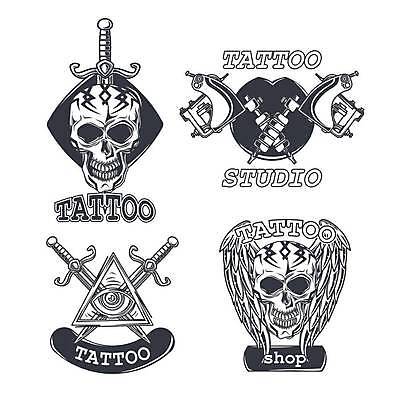 EPS 해외이미지 알파벳 백그라운드 일러스트 해골 흑백 타이포그라피 사람없음 머리 검은색 기계 흰색 빈티지 칼 문신 심볼 복고 해외일러스트 문자 영어 컬러 컨셉 뼈 촬영기법 신체부위 파일형식 벡터 이미지허브