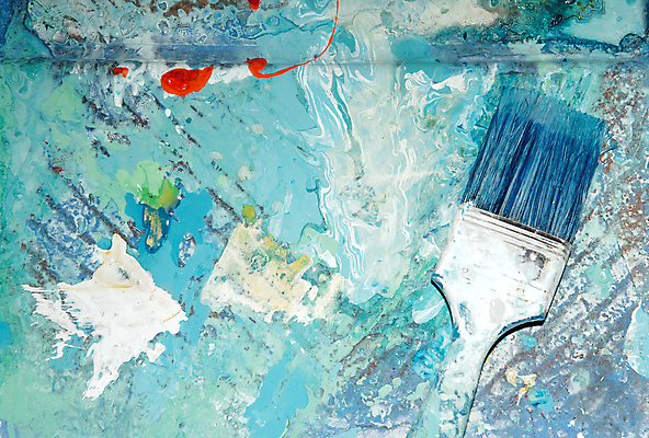 포토 JPG 해외이미지 미술 사람없음 파란색 붓 얼룩 페인트붓 해외포토 컬러 문화예술 파일형식 이미지허브