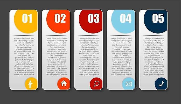 EPS 해외이미지 디자인 일러스트 비즈니스 돋보기 사람모양 사람없음 사각형 자료 인포그래픽 정보 편지 전화기 목차 집모양 해외일러스트 모양 도형 파일형식 벡터 이미지허브