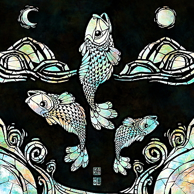 PSD 한국전통 호수 물결 파도 일러스트 캘리그라피 산 세마리 풍경 사람없음 강 태양 초승달 동양화 전통공예 낙관 물결무늬 잉어 나전칠기 자개 한국전통공예 십장생도 국내일러스트 자연요소 전통 바다 무늬 한국 3 어류 미술 달 공예 공예품 민화 파일형식