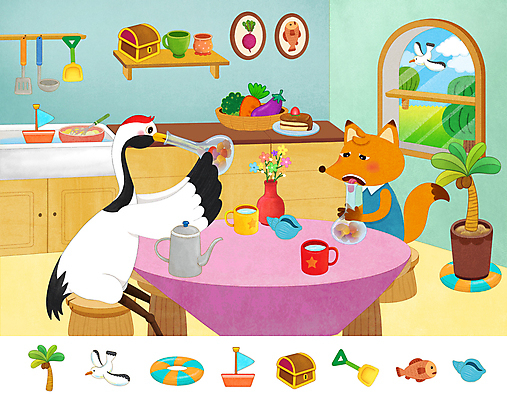 PSD 교육 꽃 화분 음식 동물캐릭터 액자 의자 일러스트 창문 식탁 갈매기 주전자 동화 집안 유리병 선반 세마리 어류 들기 앉기 사람없음 컵 야자수 바구니 꽃병 식사 학 소라 조각케이크 먹기 삽 싱크대 국자 조리대 여우 뒤집개 튜브 보물상자 어려움 에듀 에듀케이션 힘듦 선박 스쿨팩 이솝우화 여우와두루미 숨은그림찾기 국내일러스트 일러캐릭터 나무 식물 동물 캐릭터 식기 가구 컨셉 수상교통 포유류 모션 놀이 탁자 조류 주방용품 병_용기 어패류 실내 3 이야기 케이크 수중동물 개수대 파일형식